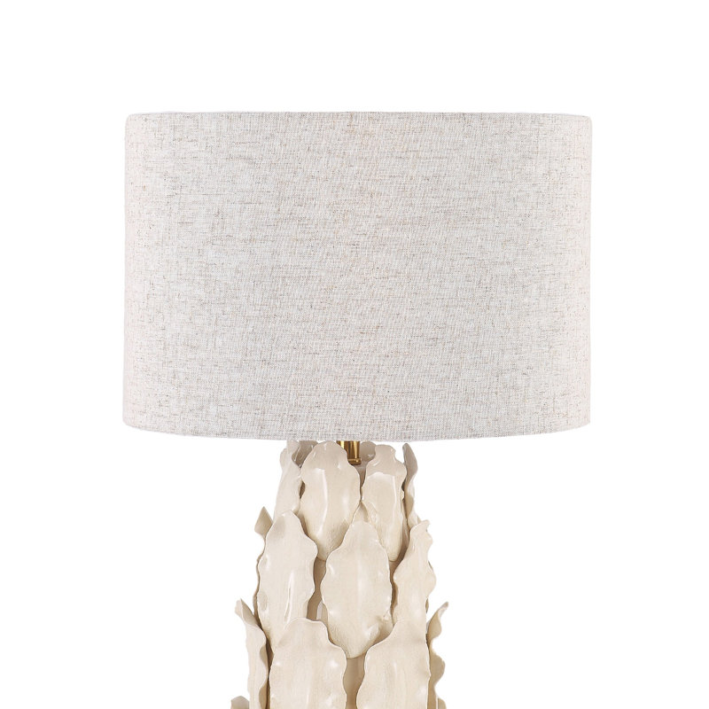 Layered Leaf Ceramic Table Lamp