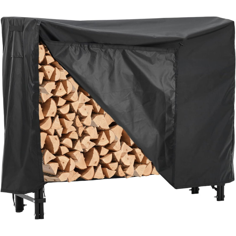 4Ft Firewood Rack With Cover