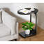 The Foldable Round C-Shaped Side Table with Metal Frame-131649021