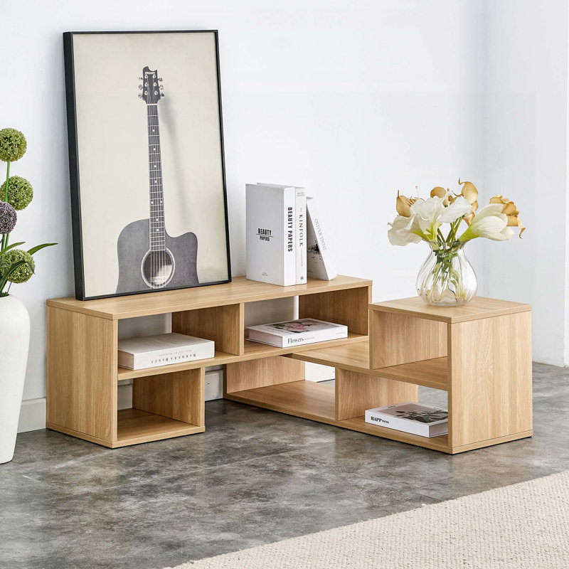 2 Pieces Cube TV Stand for Free Combination, Ideal as Gaming Entertainment Centre and Open Storage Bookcase Shelf in Living Room