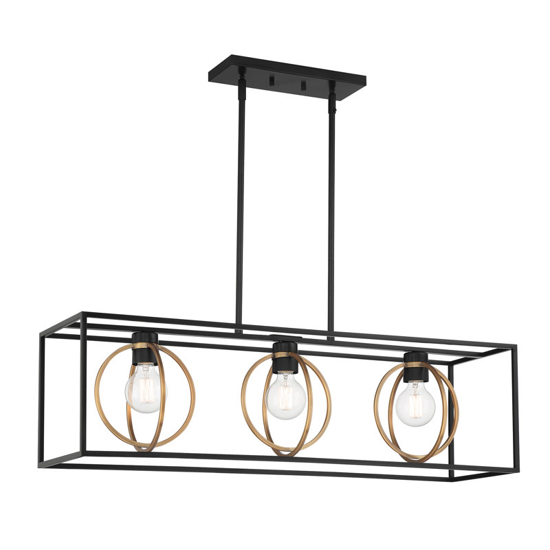 Luminaire suspendu pour îlot de cuisine 3 lumières Sayonara