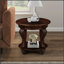 Ensemble de table basse de salon avec finition vieillie, pieds en cabriole classique et placage résistant à la chaleur pour les petits espaces