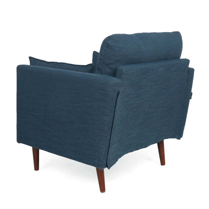 Chaises d'appoint confortables en tissu bleu marine, style moderne pour un usage domestique
