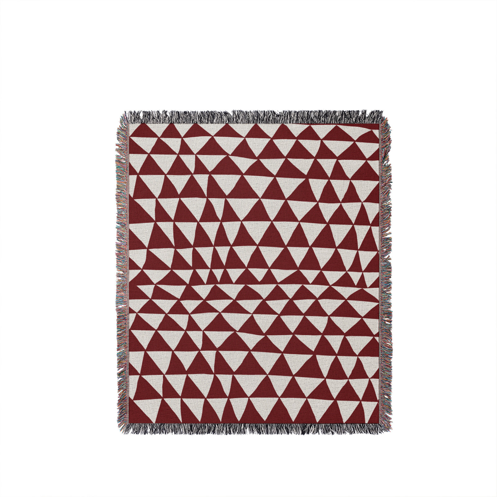 Kelia Cotton Throw Blanket, 60" x 80" – Queen, Navy Red