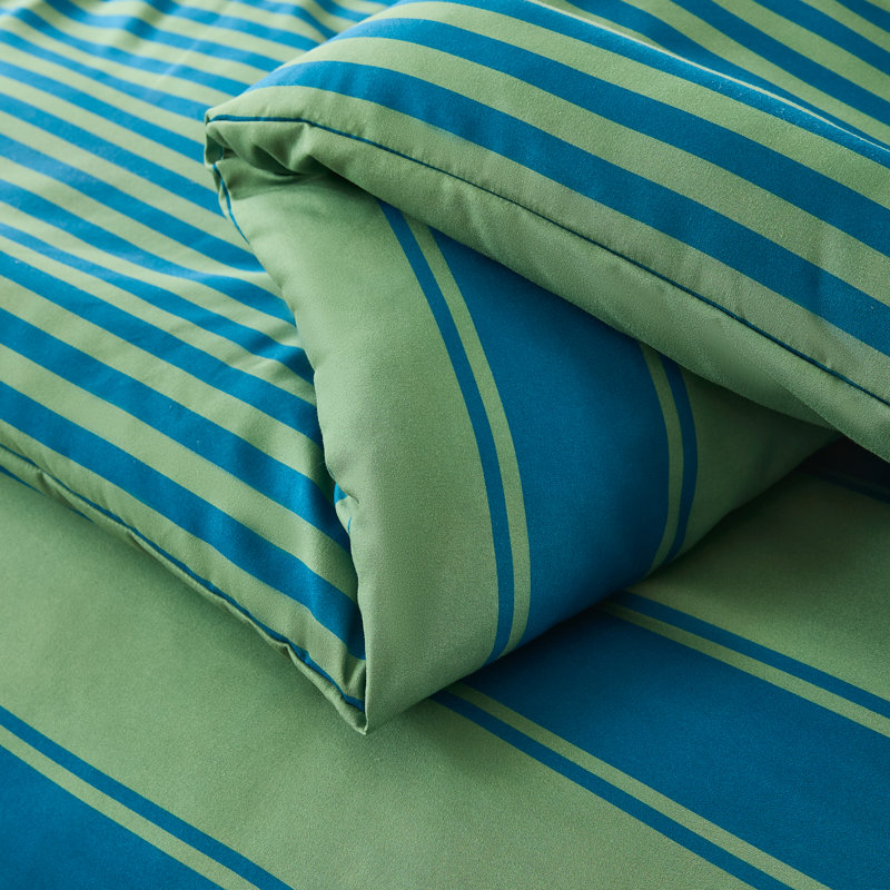 Gale Cabana Stripe Comforter Set, 2, Blue, Twin Comforter + 1 Sham