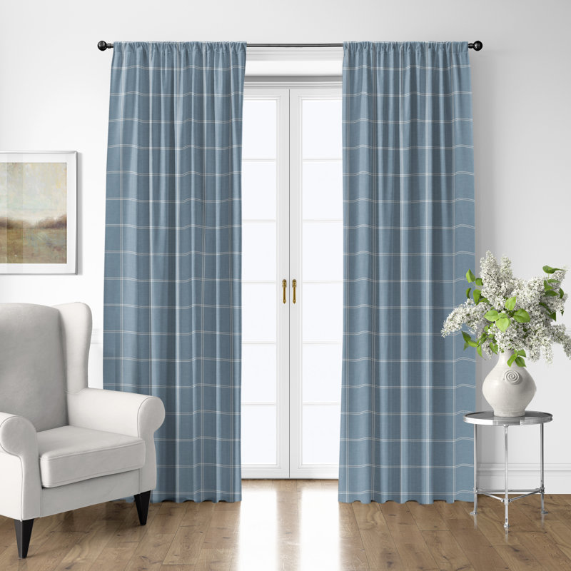 Ensemble de 2 rideaux en coton Shay, L 50 po x L 108 po
