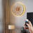 Brown Tree Ring Shaped Crystal Ceramic Wall Clock