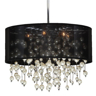 Leal 6 - Light Dimmable Drum Chandelier