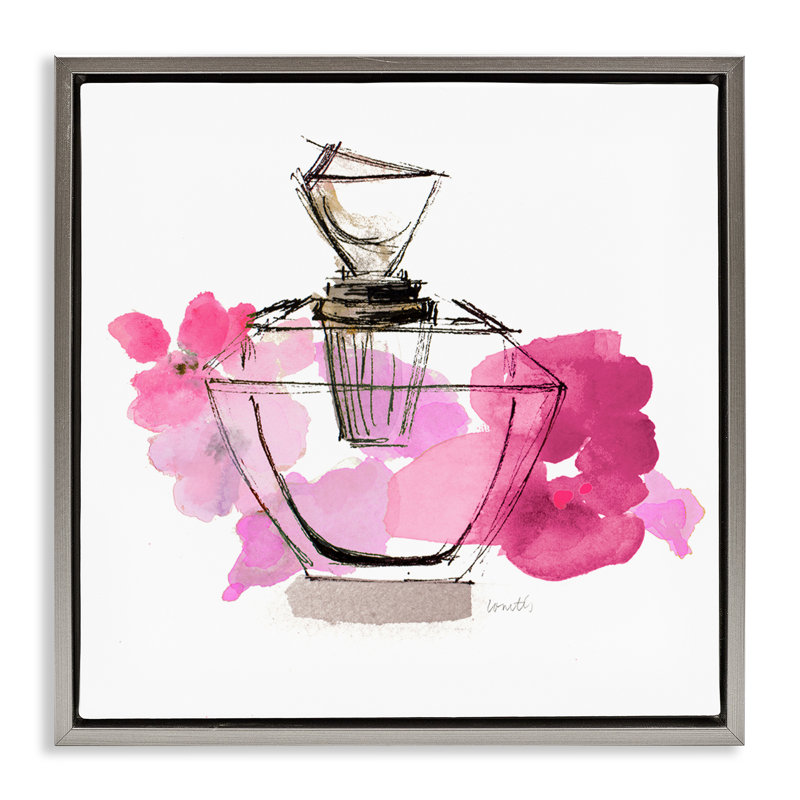 "Soodle Doodle Perfume" par Lanie Loreth, Cadre flottant gris lustré, H 25 po x l 25 po