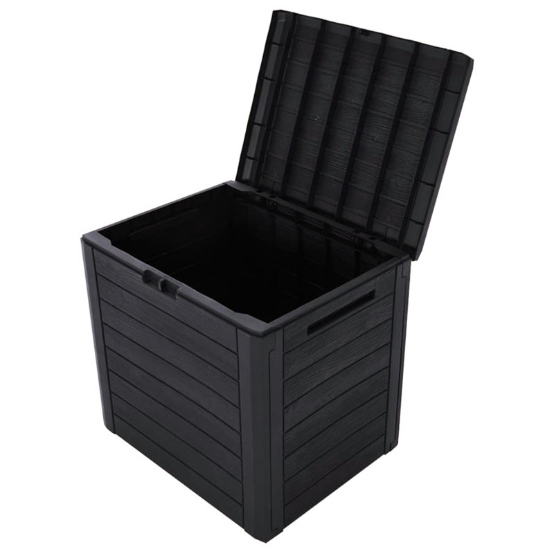 Latitude Run Abreu 58.5 cm W 140 L Lockable Deck Box, Grey