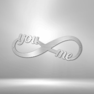 Panneau mural en métal You and Me Infinity