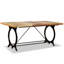 Isiah Solid Wood Top Metal Base Dining Table