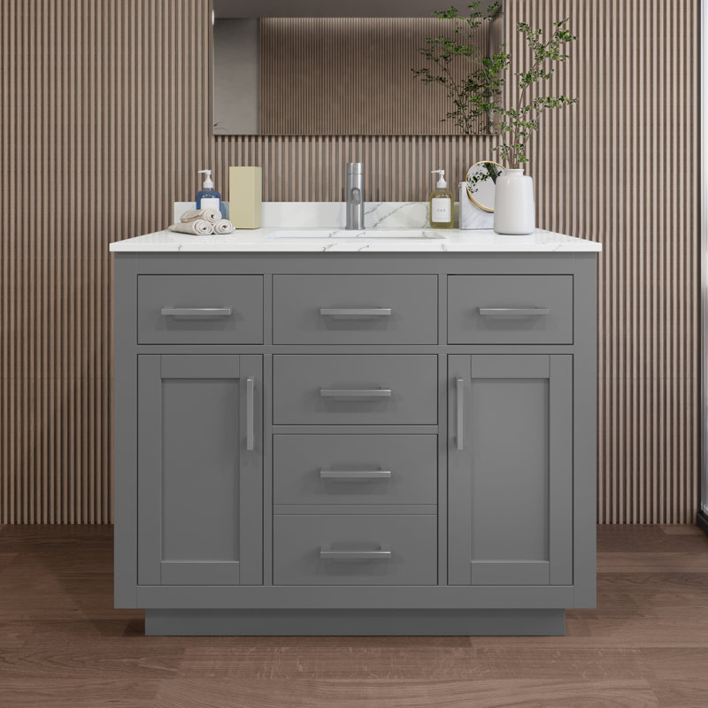 Beckett TK 42'' W Vanity, Single, Brushed Nickel