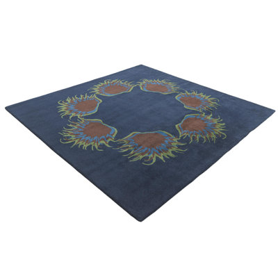 Square Odenton Navy Blue Rug