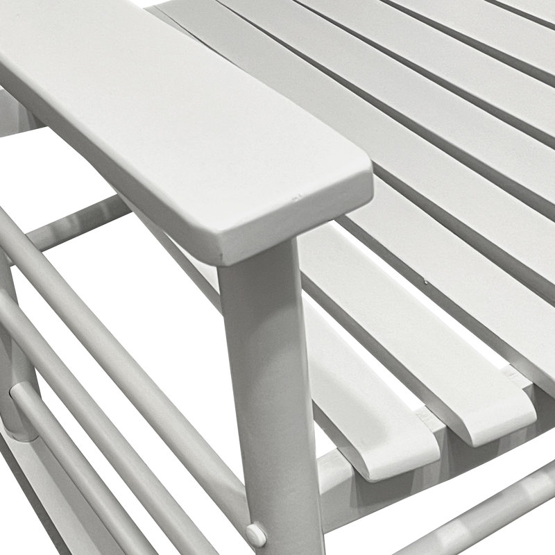 BALCONY PORCH ADULT ROCKING CHAIR-BLACK, Blanc