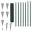 Enos Outdoor Euro Fence Panel Set with Ground Spike Steel-590675610-590675611