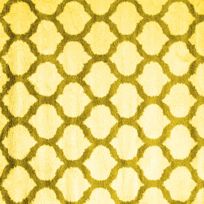 Tapis contemporains jaunes lavables à la machine 648