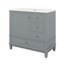 Meuble-lavabo de 36 po avec lavabo, ensemble de meuble-lavabo simple avec 3 tiroirs et une porte avec supports de rangement, armoire de rangement en bois-319020353