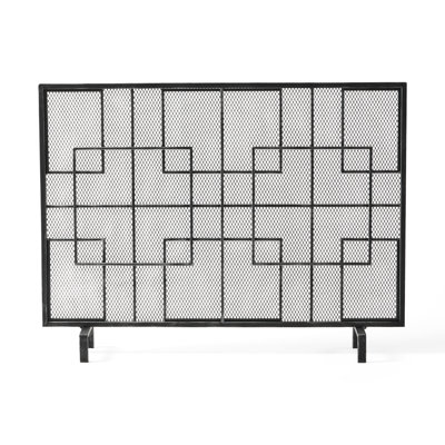 Pare-étincelles moderne en fer avec cadre stable - l 39,87 po x H 30,83 po