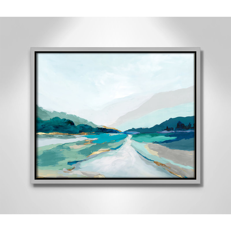 Hope Creek - Blue Version Print par Isabelle Z, Argent, H 12,5 po x l 15,5 po