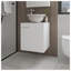 Meuble-lavabo mural avec lavabo intégré, finition blanche, fabrication de panneaux de particules Firtitille