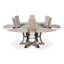 Tower Round Solid Oak Dining Table-1187933854
