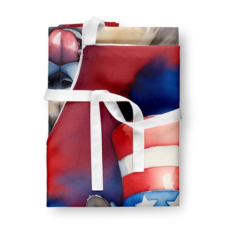 Patriotic American Apron, Keeshond