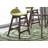  Didmarton 4 Person Gathering Table Set w/ Gray Upholstered Counter Chairs-35444182
