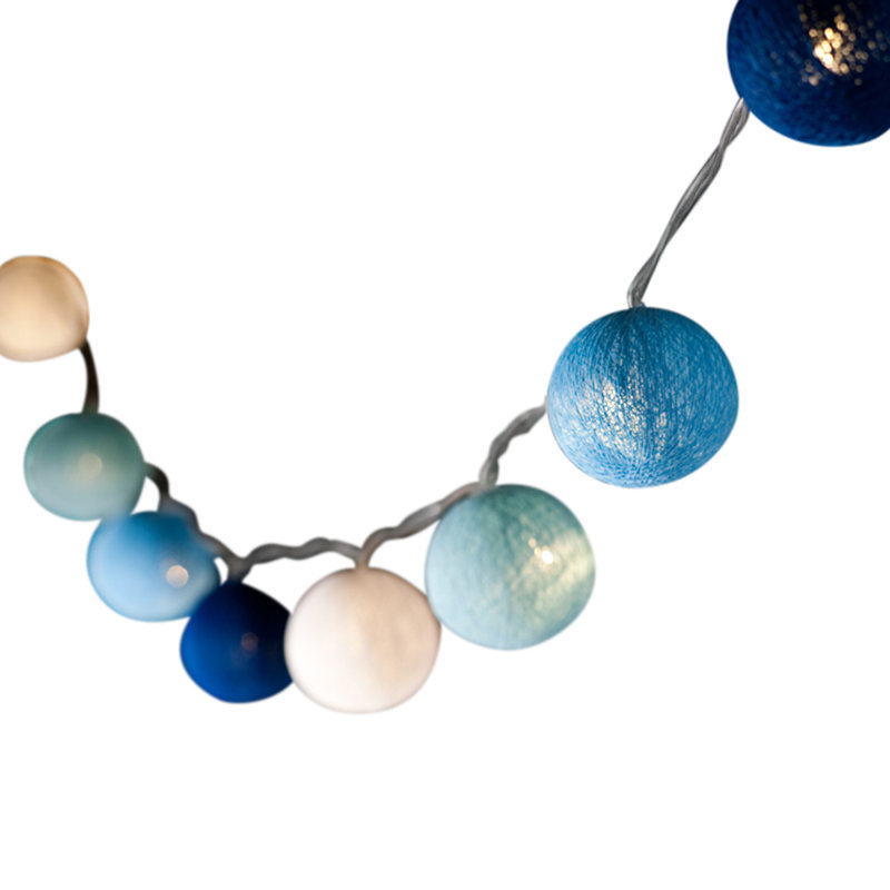 Misti LED Cotton Ball String Light, 10 Lamps - 5 Metre Long