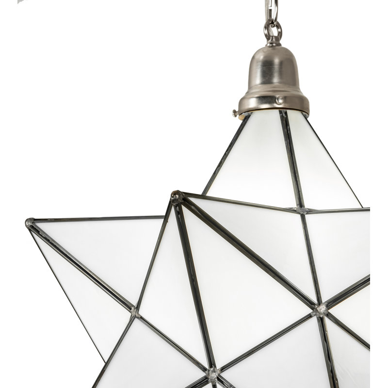 Moravian 1 - Light Brushed Nickel Unique/Statement Pendant