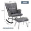 Chaise berçante, fauteuil d'appoint avec coussin lombaire et repose-pieds, fauteuil d'appoint pour le salon-1882924047