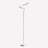 52.5-Inch LED Matte White Curvilinear S-Curve Spiral Tube Angled Floor Lamp