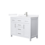 Beckett 42" Freestanding Single Bathroom Vanity with Quartz Top