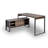 Draylen L-Shaped Metal Base Credenza Desk-631485296