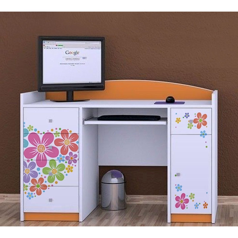 Mariel 125cm Computer Desk, Orange