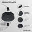 Stellah Single Outlet Ceiling Rose 100Mm Metal Ceiling Rose With Cord Grip And Fitting Accessories, For Ceiling Rose Lighting And Wall Lamp Lighting Kit
