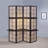 Tan and Cappuccino 4-Panel Folding Screen