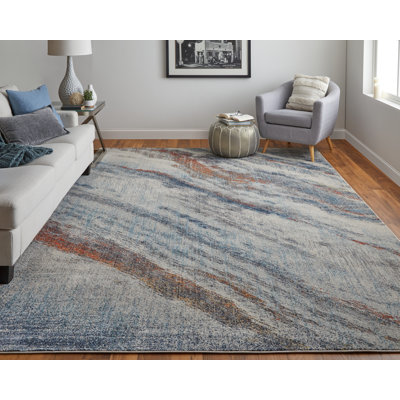 Groh Parada Abstract Contemporary Area Rug, Ivory/Multi