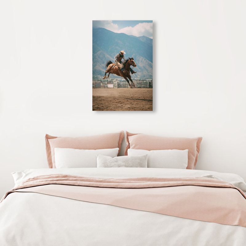 Bronc Rider Print by Oliver Gal, 24" H x 16" W, Gallery Wrapped