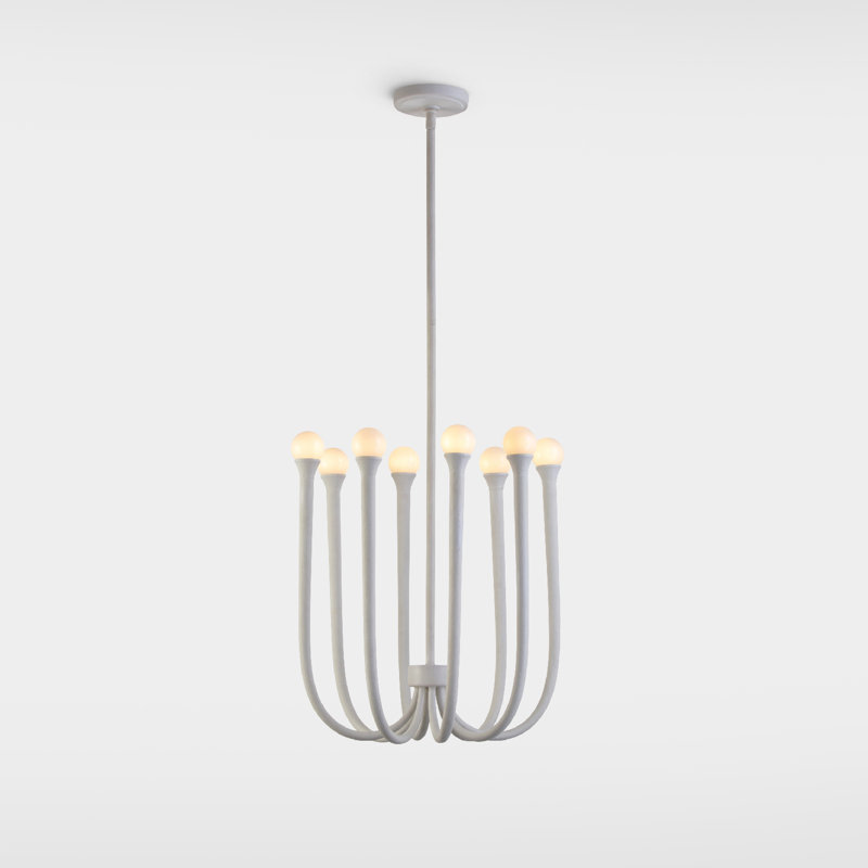 Lustre blanc mat 8 lumières VidaLite Breeze