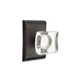 Double Dummy Modern Square Crystal Knob with Neos Rose