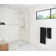 Venus 32 in. x 86.75 in. Fully Frameless Arched Single Fixed Shower Panel