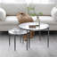 Table basse ronde avec cadre en métal cannelé Addlie-1678206090