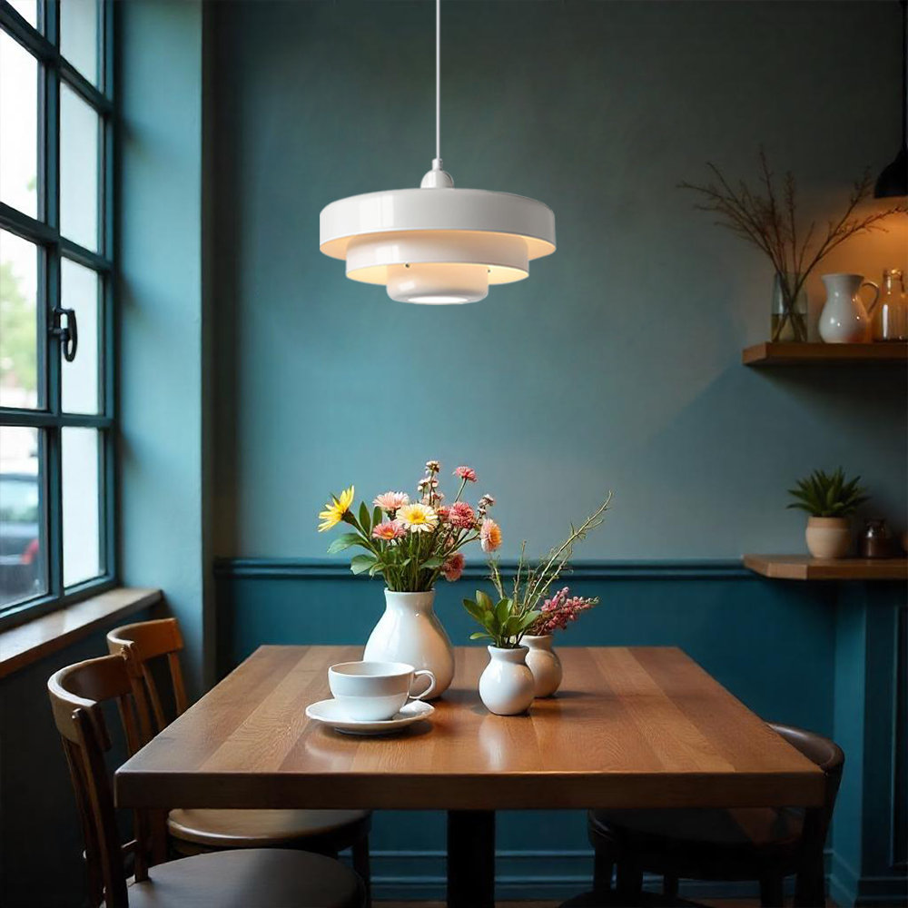 Epone 0 Light Iron Pendant, White