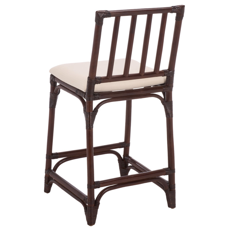 Tabouret de bar avec coussin Mylinda, Brun chocolat