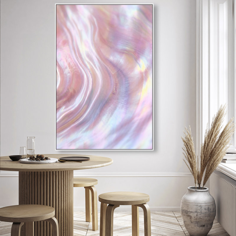 Iridescent Wave Print by Oliver Gal, 31"H x 21"W, White Floater Frame