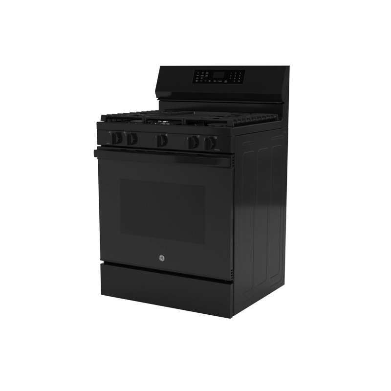 GE 30" Free-Standing Gas Convection Range, Black