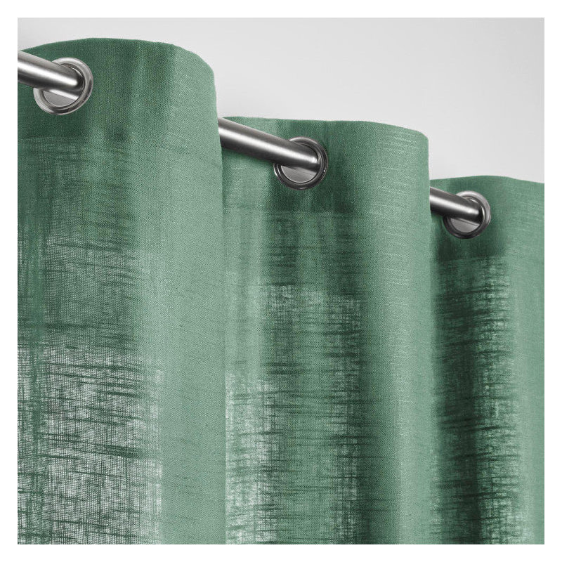 Bellavista Semi Sheer Curtain Single Panel, Width 200 x Drop 280cm, Green