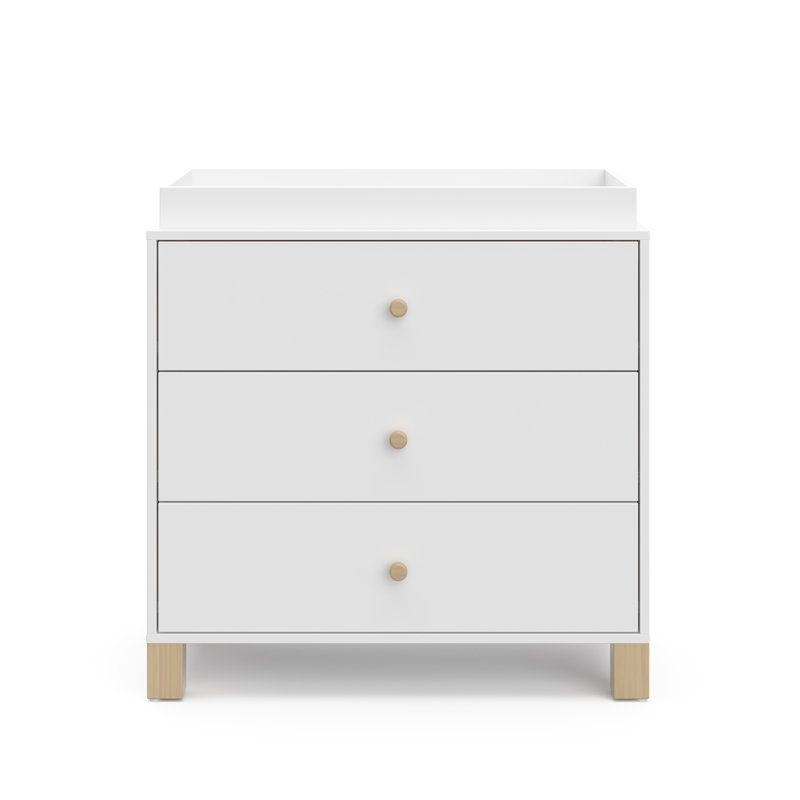 Commode 3 tiroirs California, Blanc
