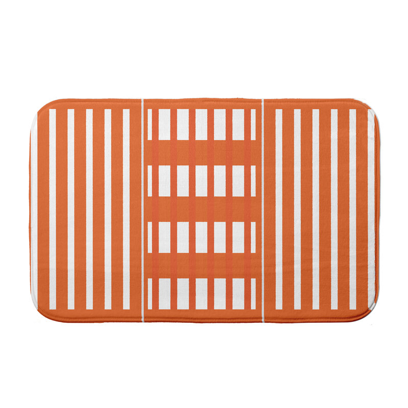 Tapis pour salle de bain Naomi, l 17 po x L 24 po, Orange